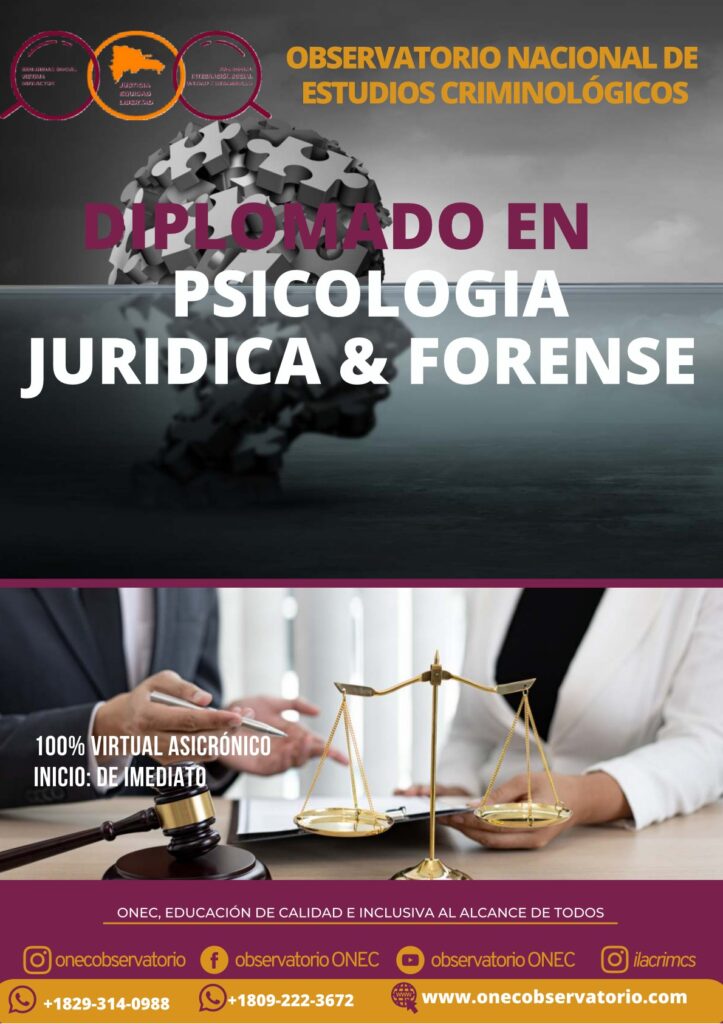 Diplomado En Psicologia Juridica And Forense Onec Observatorio 0353